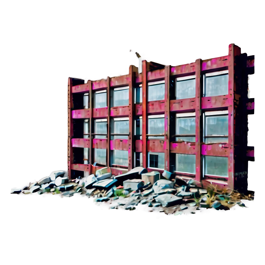 Ruined Building Debris Png 5 PNG image