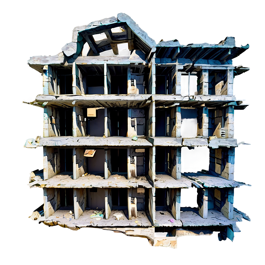 Ruined Building Debris Png 96 PNG image