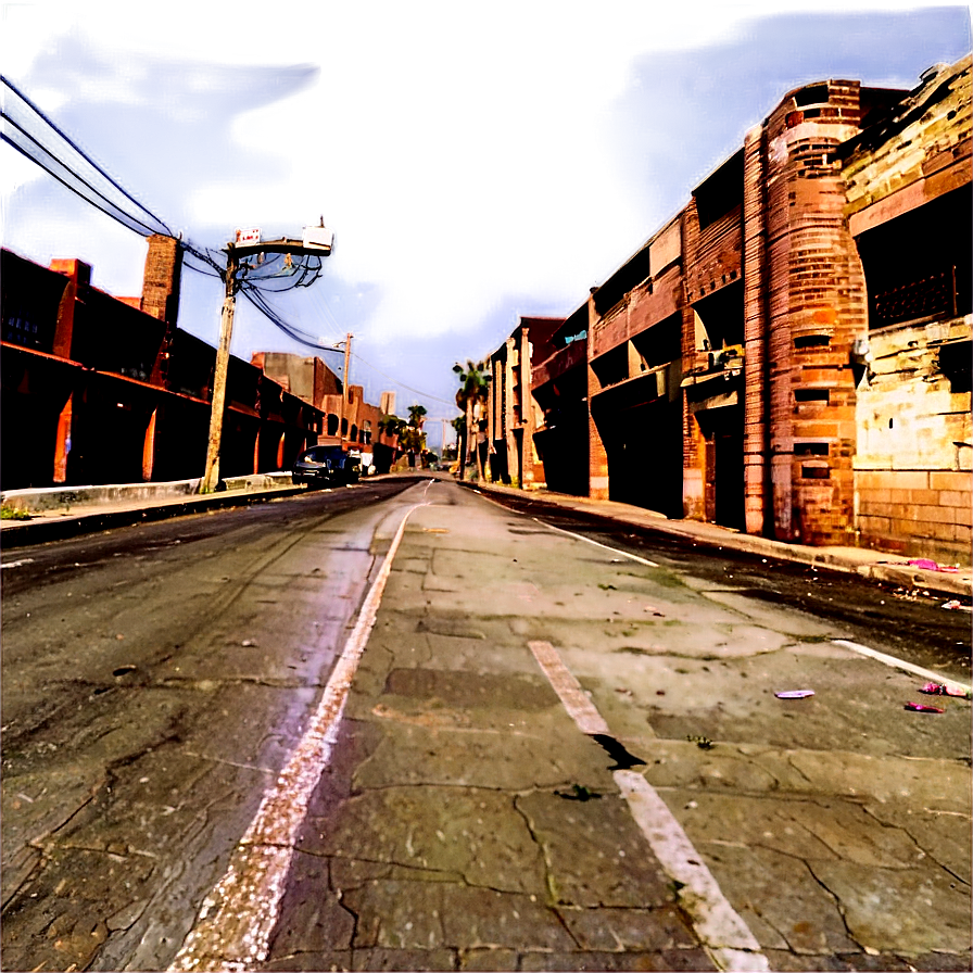 Ruined City Streets Png 06262024 PNG image