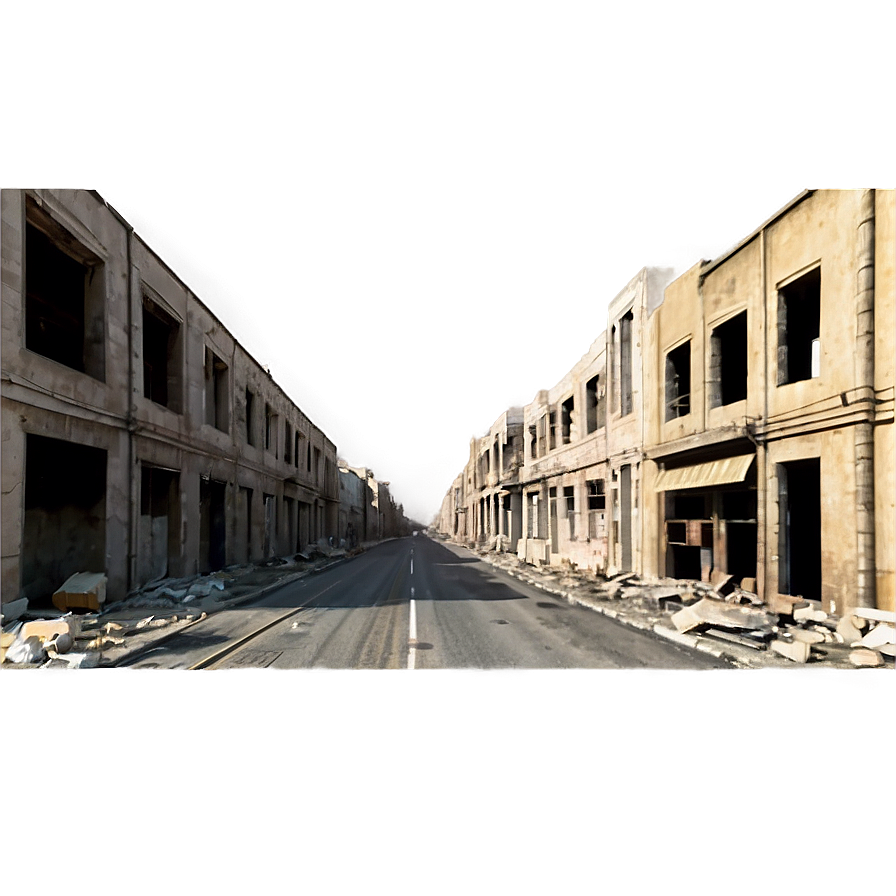 Ruined City Streets Png 24 PNG image