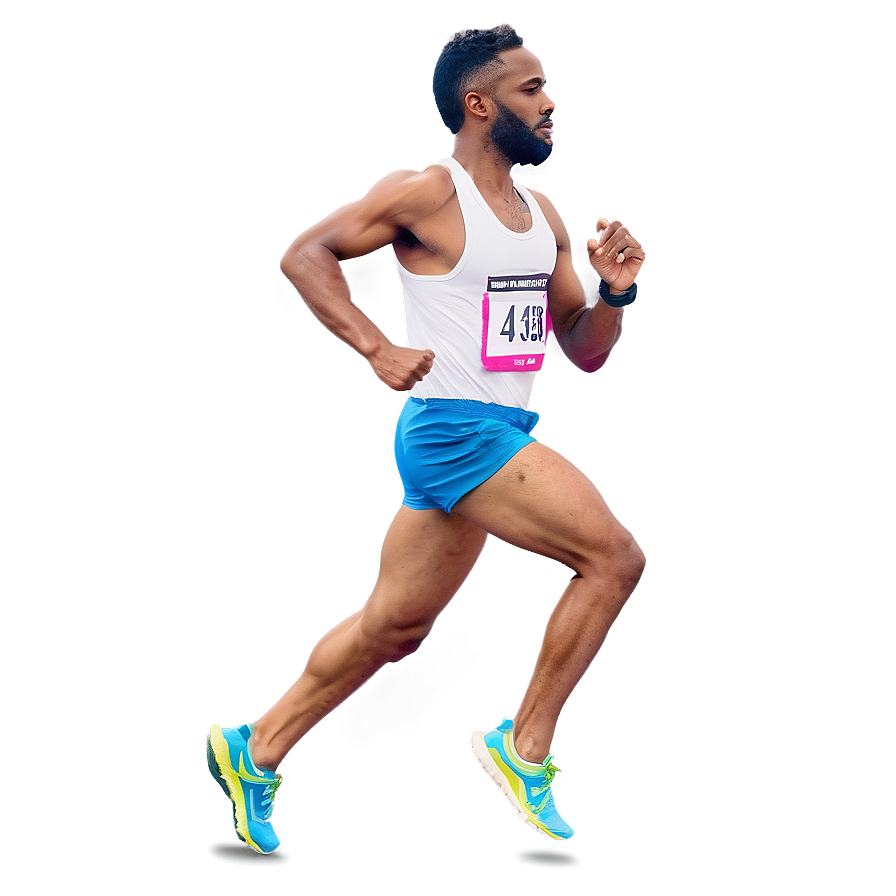 Runner Man In Race Png Fma PNG image