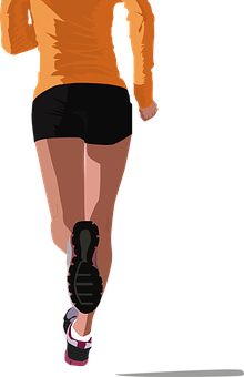 Runnerin Action Vector Illustration PNG image