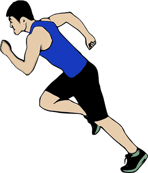 Runnerin Action Vector Illustration PNG image