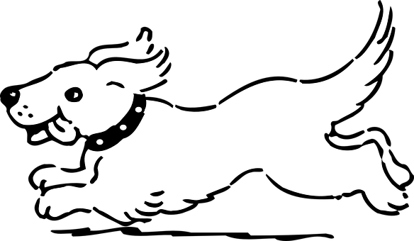 Running Dog Silhouette Graphic PNG image