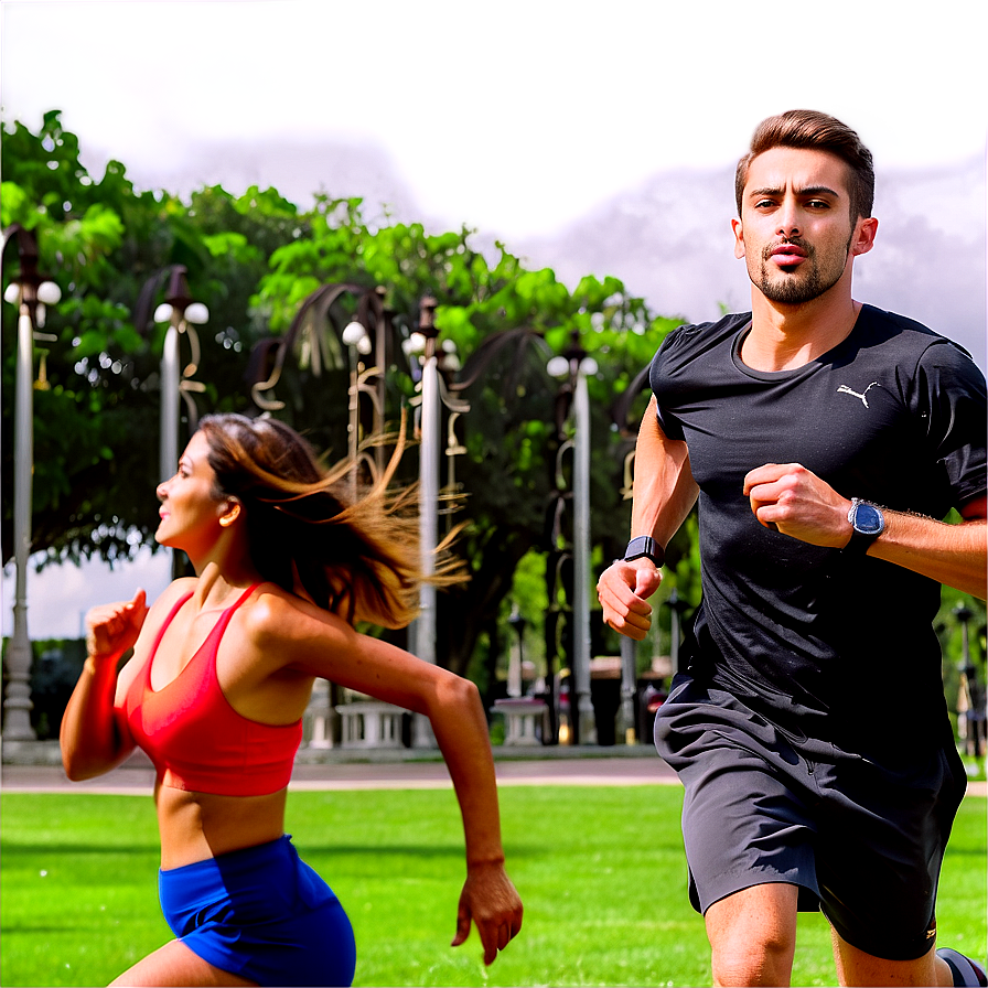 Running In Park Png 64 PNG image