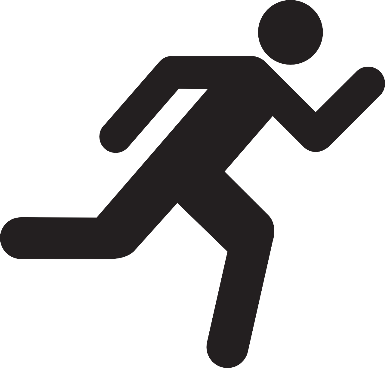 Running Man Icon Graphic PNG image