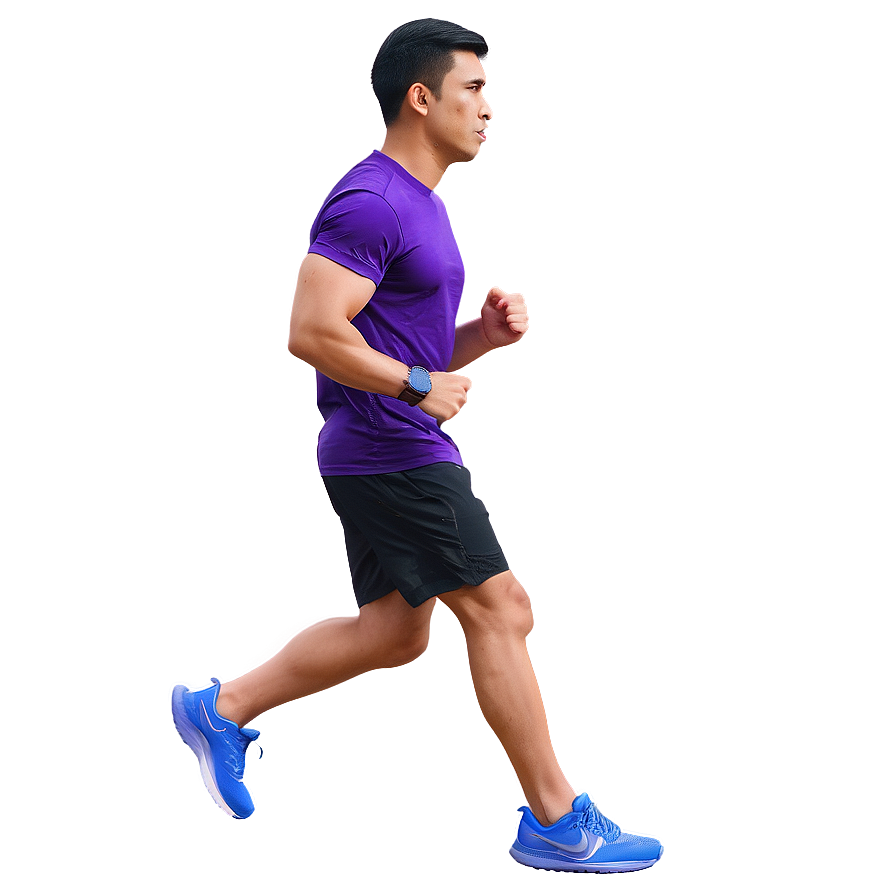 Running Man In Sport Shoes Png Ljb PNG image