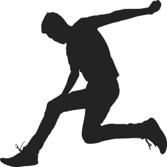 Running Man Silhouette PNG image