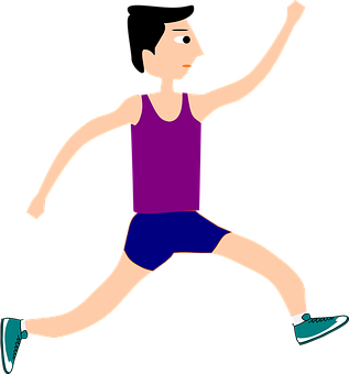 Running Man Vector Illustration PNG image