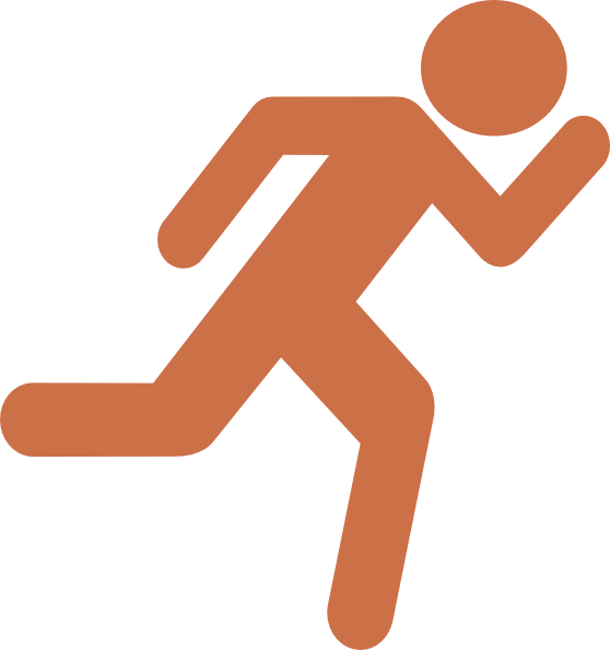 Running Person Icon Orange PNG image