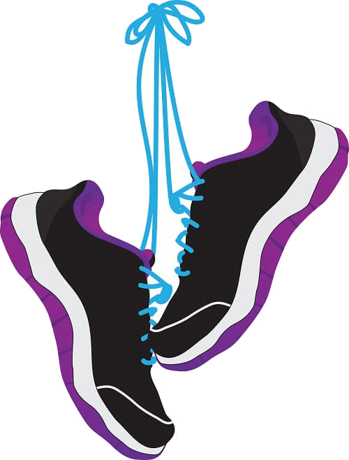 Running Shoes Tied Together PNG image