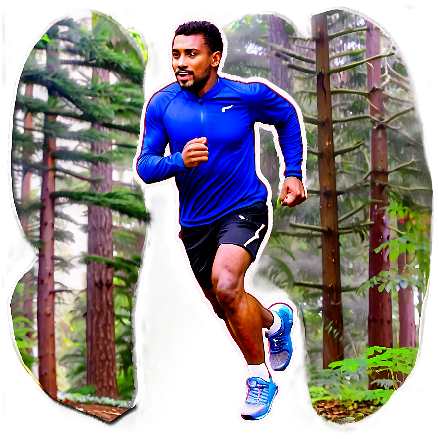 Running Through Forest Png Fsm60 PNG image