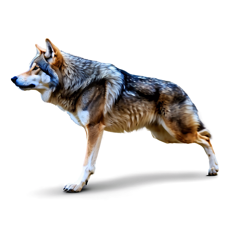 Running Wolf Motion Capture Png 05032024 PNG image