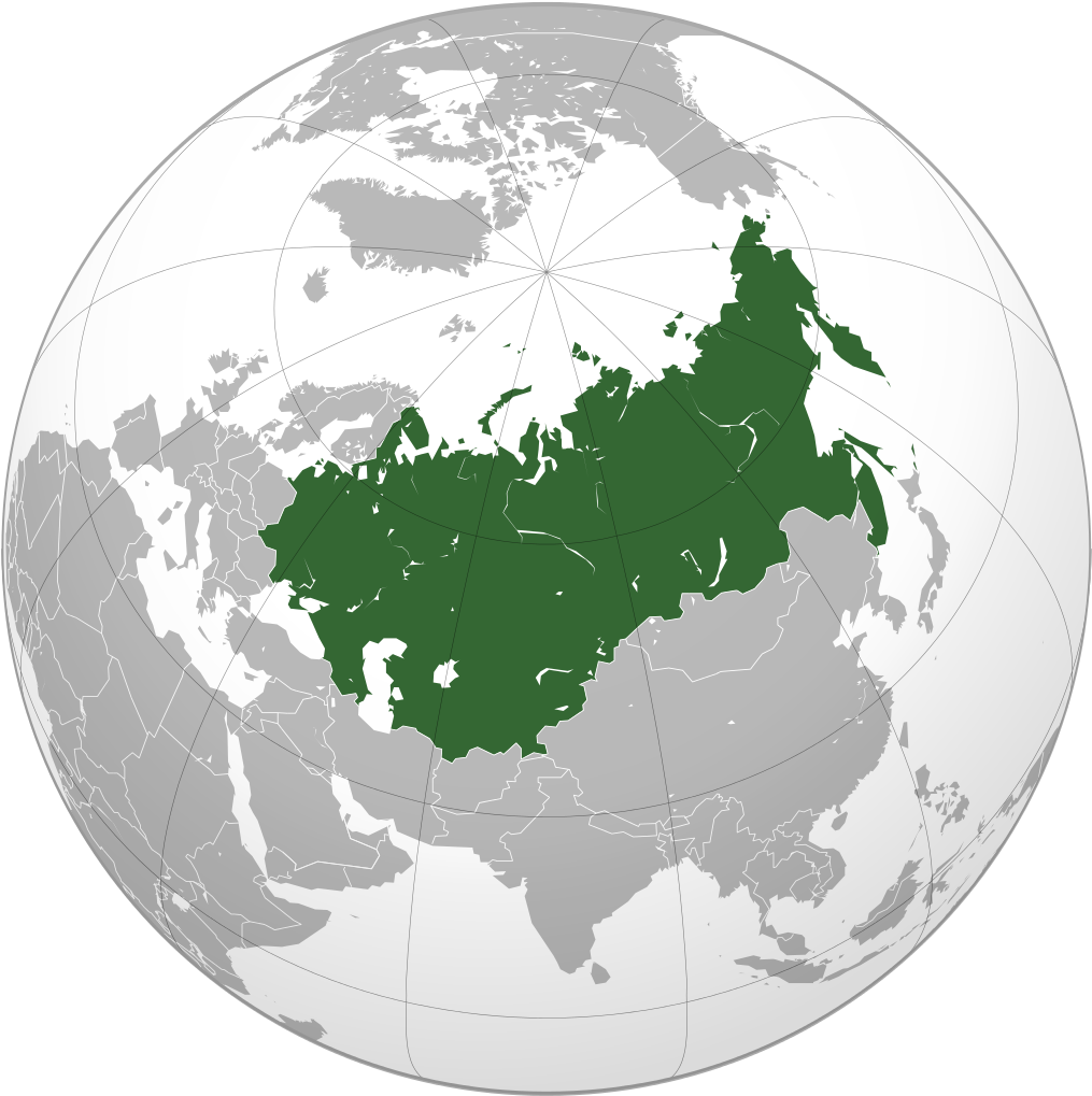 Russia Map Highlightedon Globe PNG image