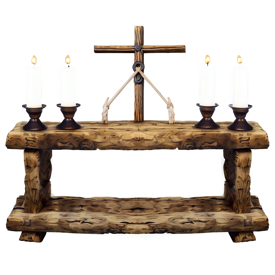 Rustic Altar Design Png 06242024 PNG image