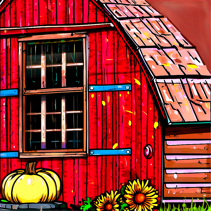 Rustic Autumn Barn Png 05212024 PNG image