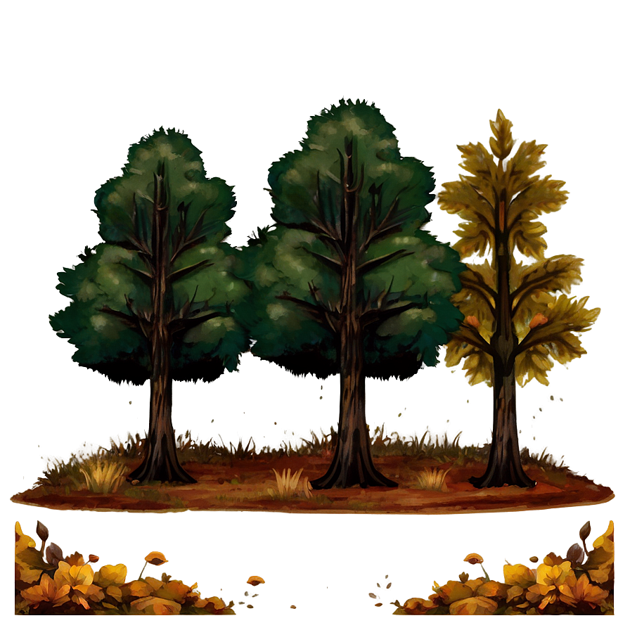 Rustic Autumn Trees Scene Png 87 PNG image