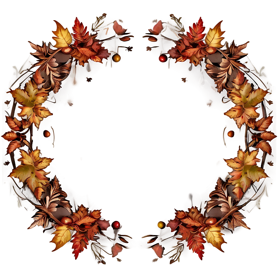 Rustic Autumn Wreath Png Axu PNG image