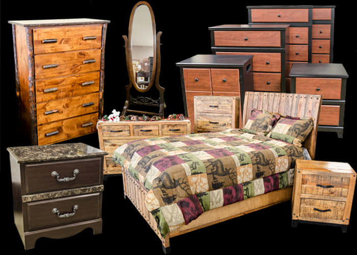 Rustic Bedroom Furniture Collection PNG image