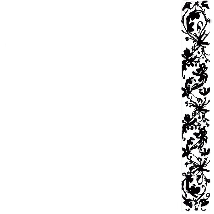 Rustic Black Sketch Border Png 05252024 PNG image