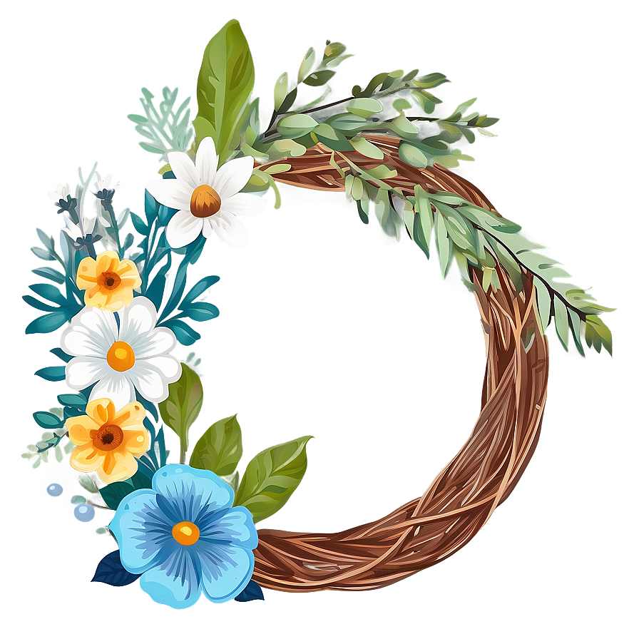 Rustic Boho Flowers Clipart Png 06272024 PNG image