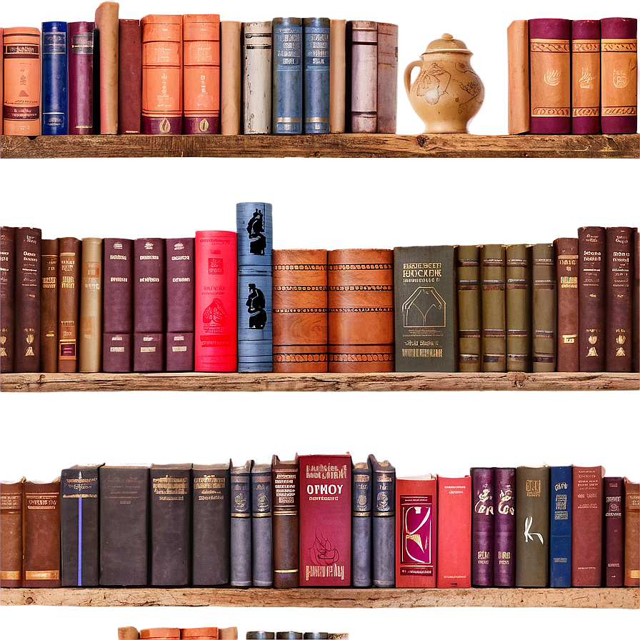 Rustic Bookshelf Png Gjs PNG image