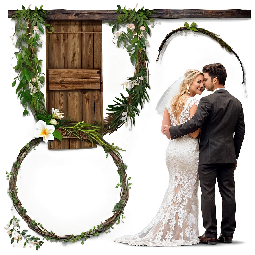 Rustic Bride And Groom Png Veh PNG image