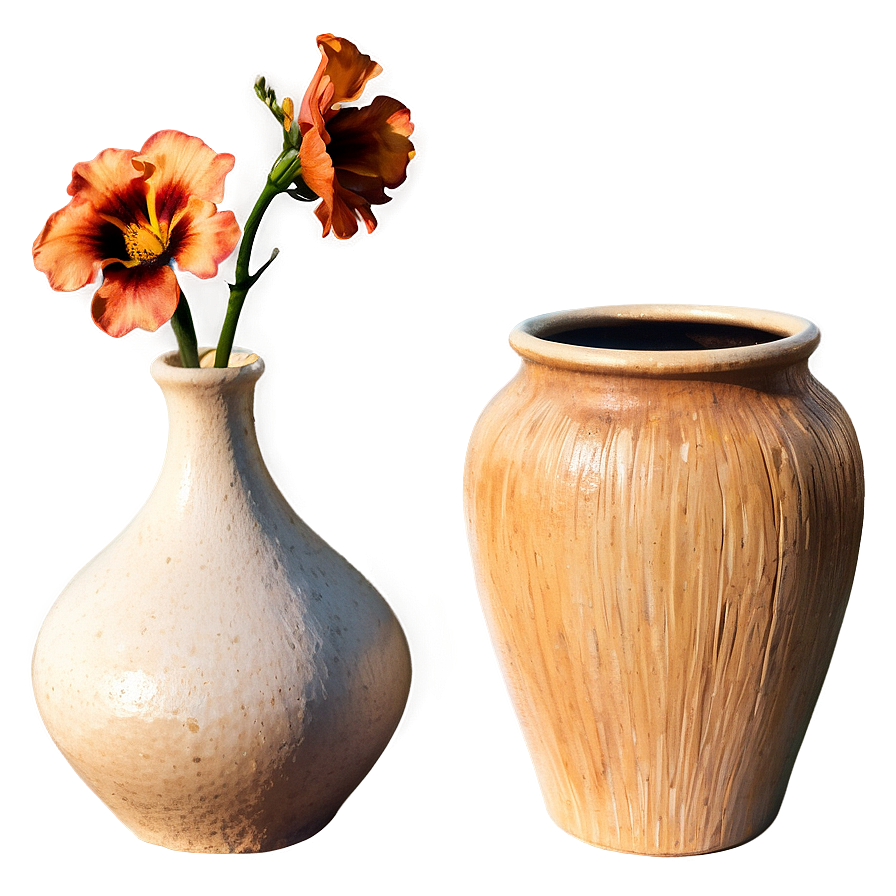 Rustic Ceramic Vases Png 14 PNG image