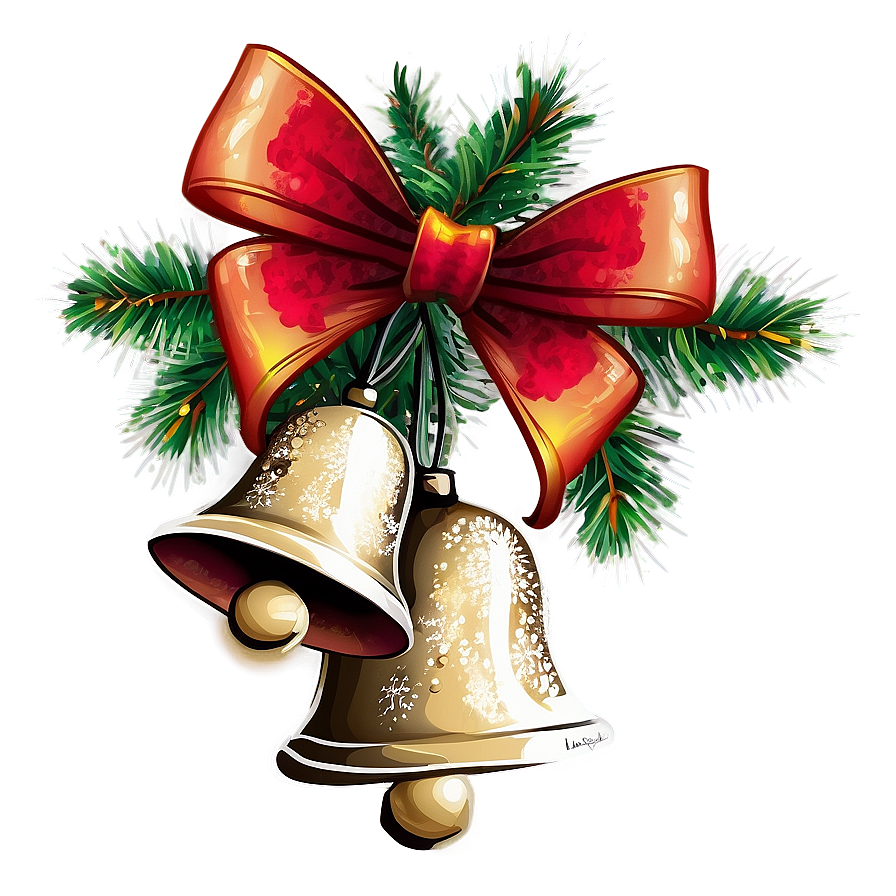 Rustic Christmas Bells Png 06122024 PNG image