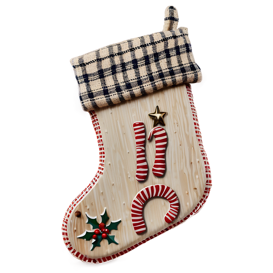 Rustic Christmas Stocking Png 67 PNG image