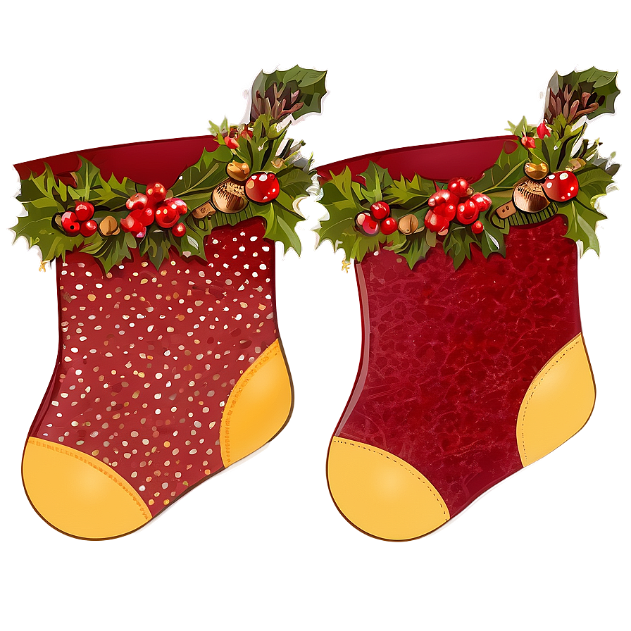 Rustic Christmas Stocking Png Ape40 PNG image