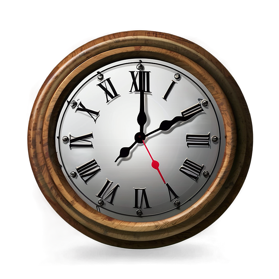 Rustic Clock Clipart Png 06262024 PNG image