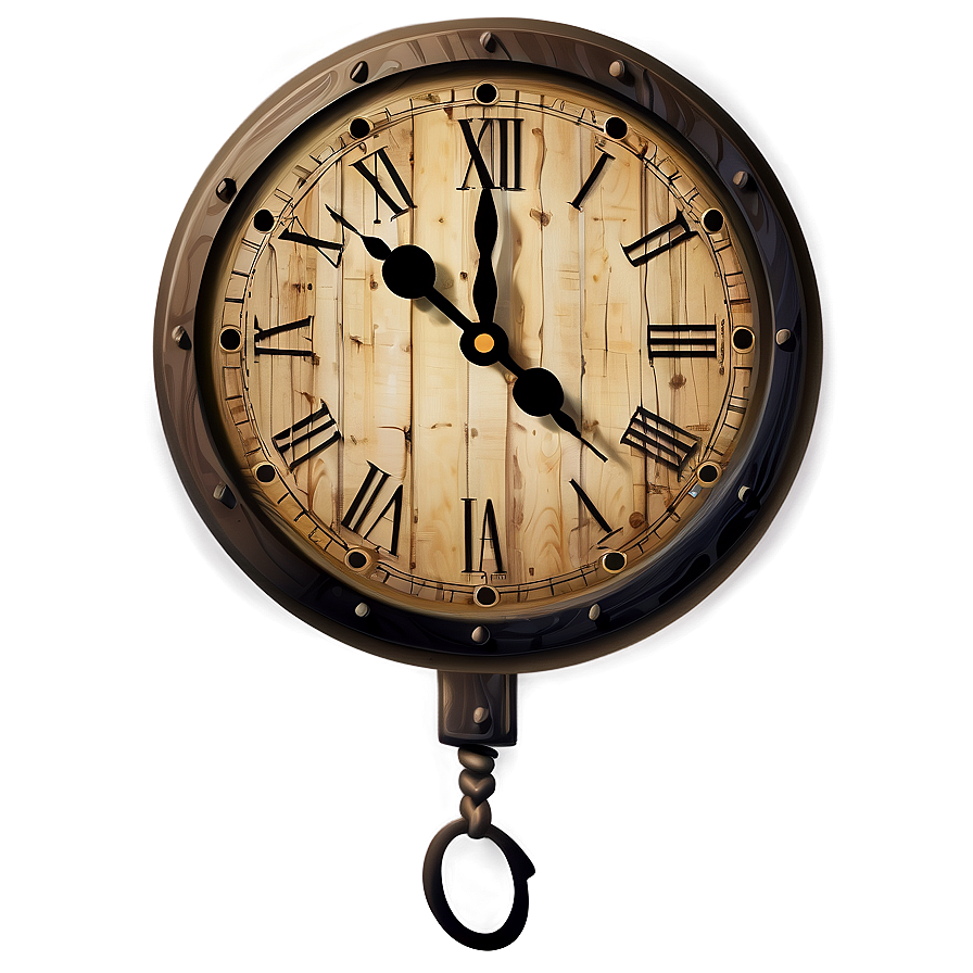 Rustic Clock Clipart Png Nrx53 PNG image