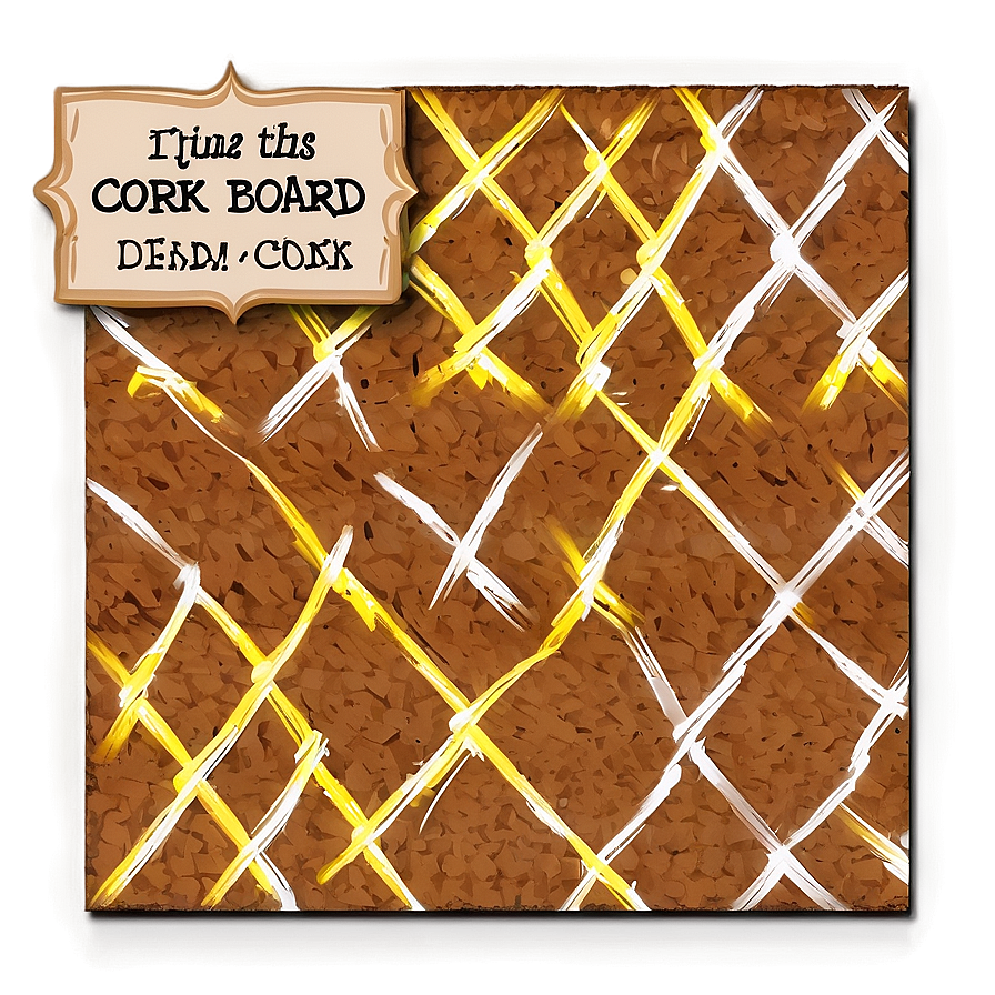 Rustic Cork Board Decor Png Fkd91 PNG image