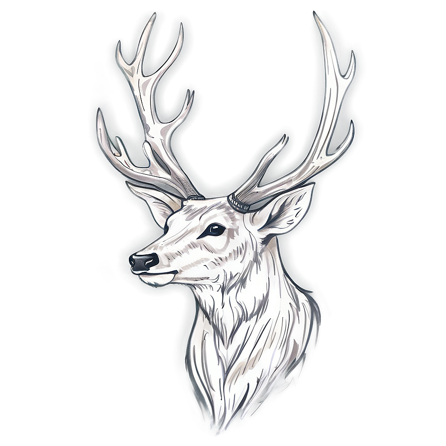 Rustic Deer Sketch Png 05062024 PNG image