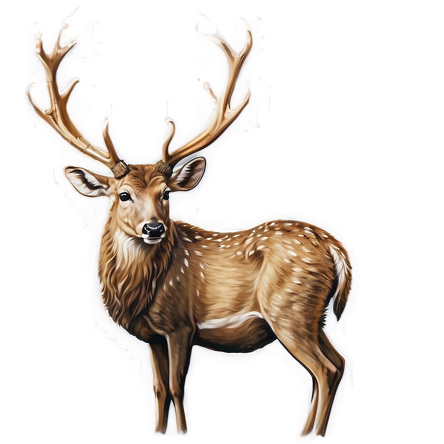 Rustic Deer Sketch Png 64 PNG image