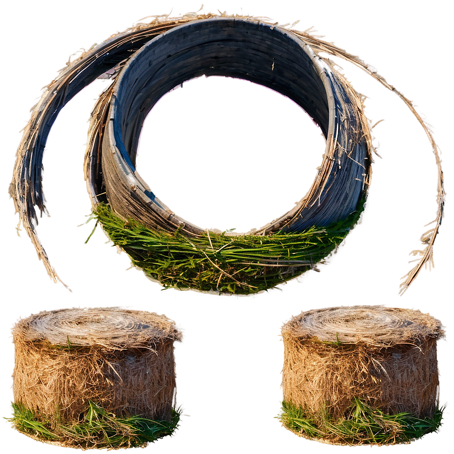 Rustic Farm Hay Bales Png 05242024 PNG image