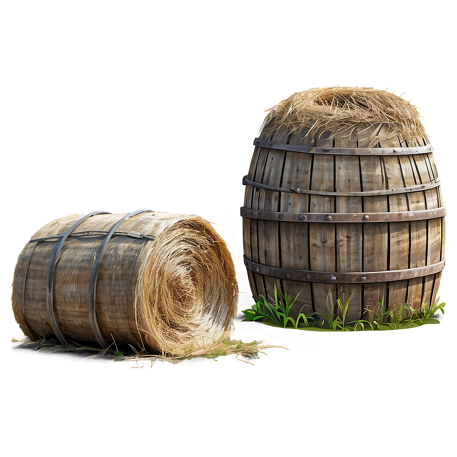 Rustic Farm Hay Bales Png Dus7 PNG image