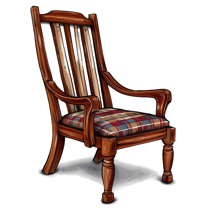 Rustic Farmhouse Armchair Png 73 PNG image