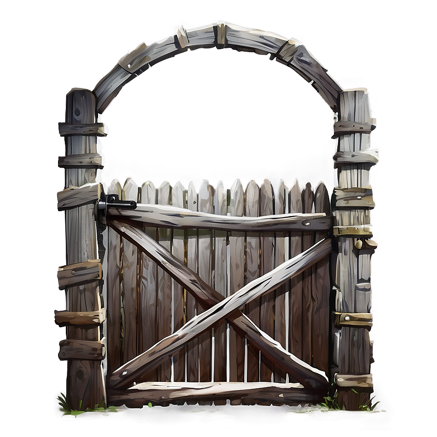 Rustic Farmhouse Gate Png Xoh68 PNG image