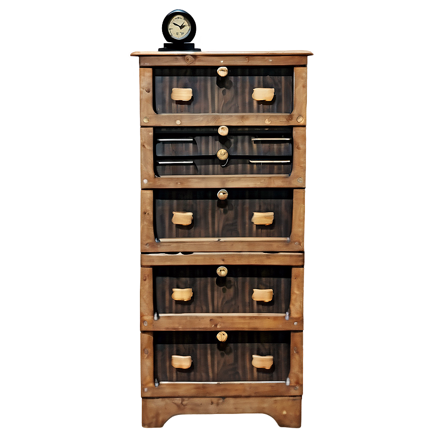 Rustic Filing Cabinet Png 06272024 PNG image