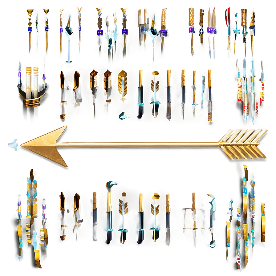 Rustic Gold Arrow Picture Png Lps60 PNG image