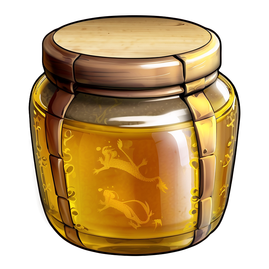 Rustic Honey Dragon Jar Png 06212024 PNG image