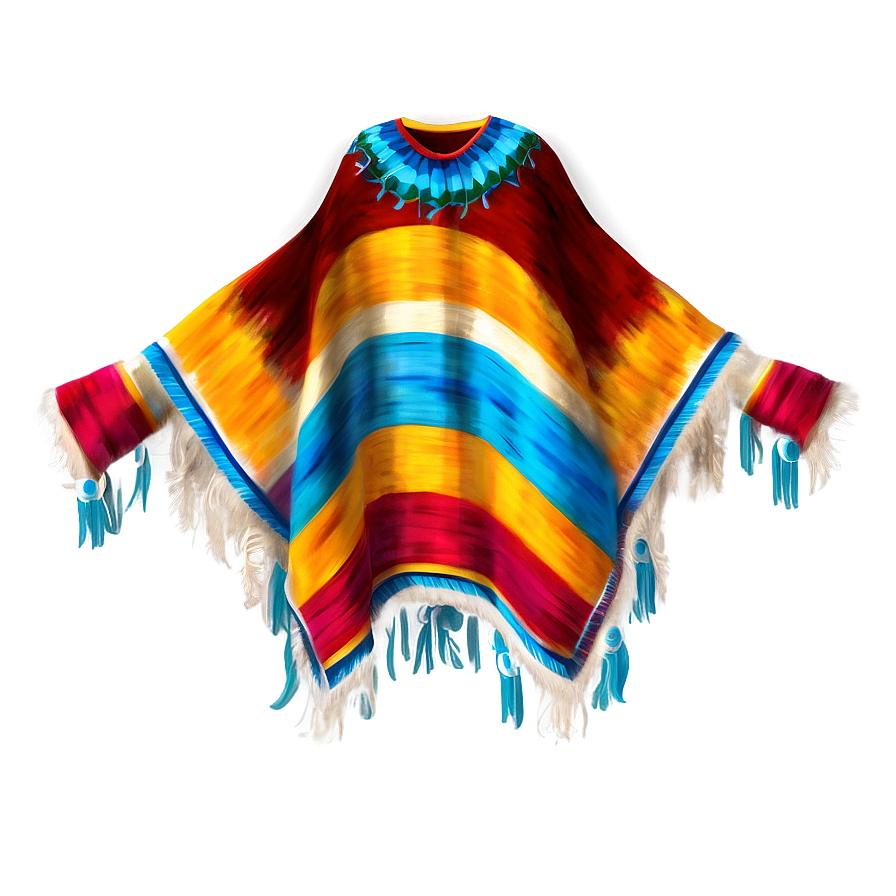 Rustic Mexican Poncho Png 06282024 PNG image