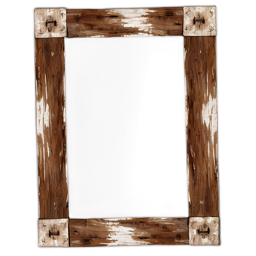 Rustic Mirror Frame Png Omr PNG image