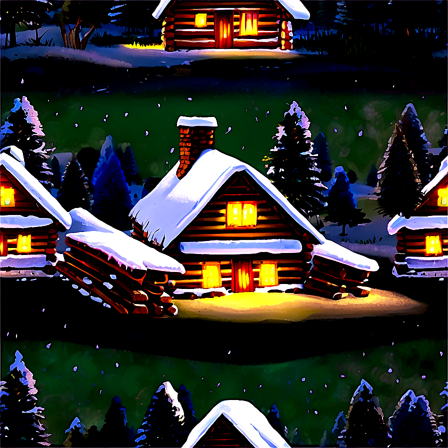 Rustic Noel Log Cabin Png 3 PNG image