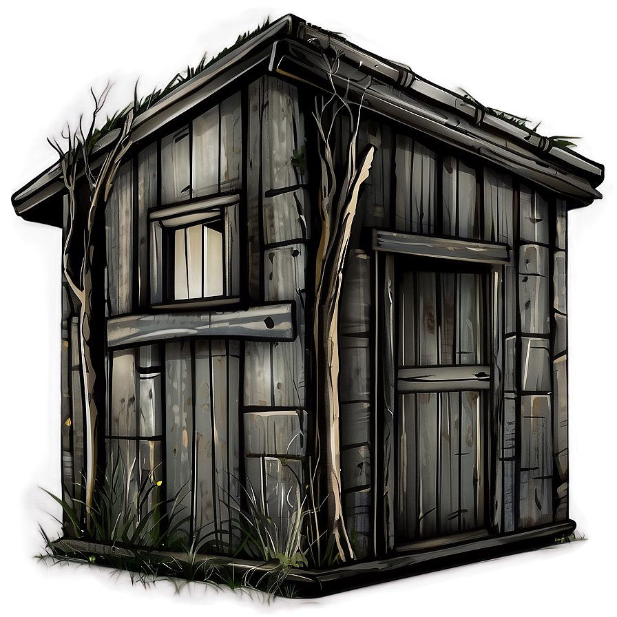 Rustic Outhouse Design Png 06262024 PNG image