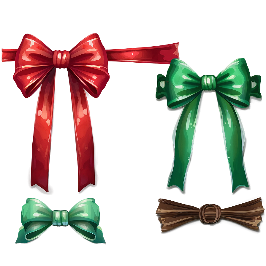 Rustic Red Bow Png Rtt44 PNG image