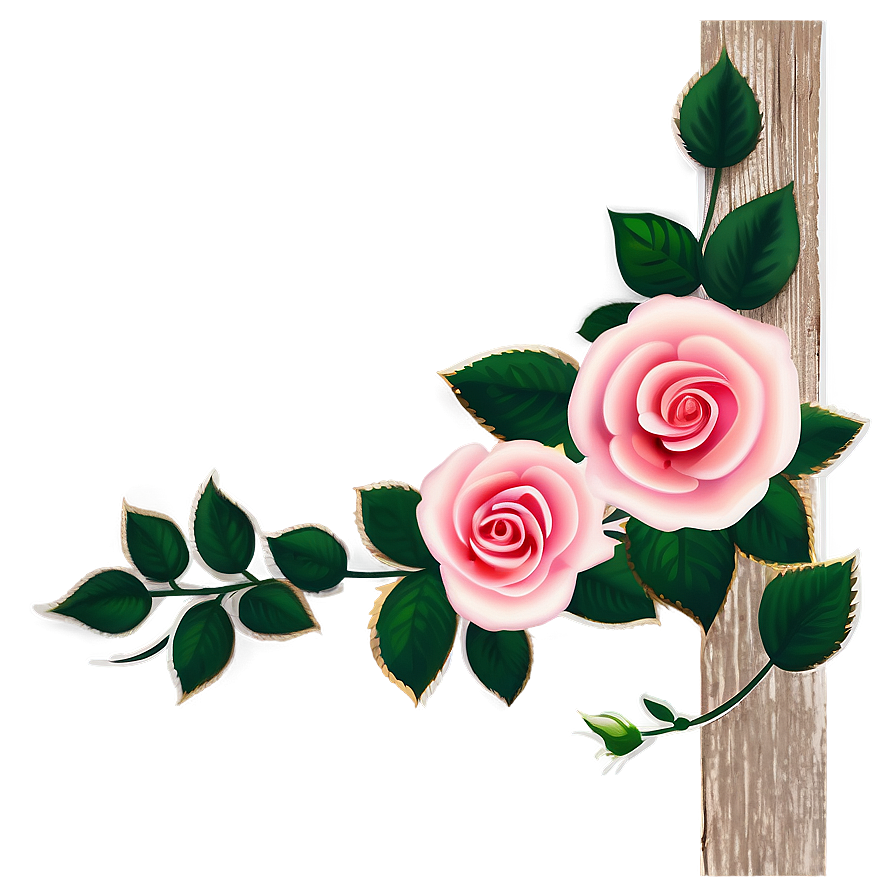 Rustic Rose Decoration Png 06292024 PNG image