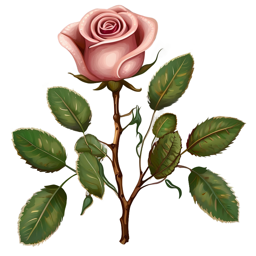 Rustic Rose Decoration Png 54 PNG image